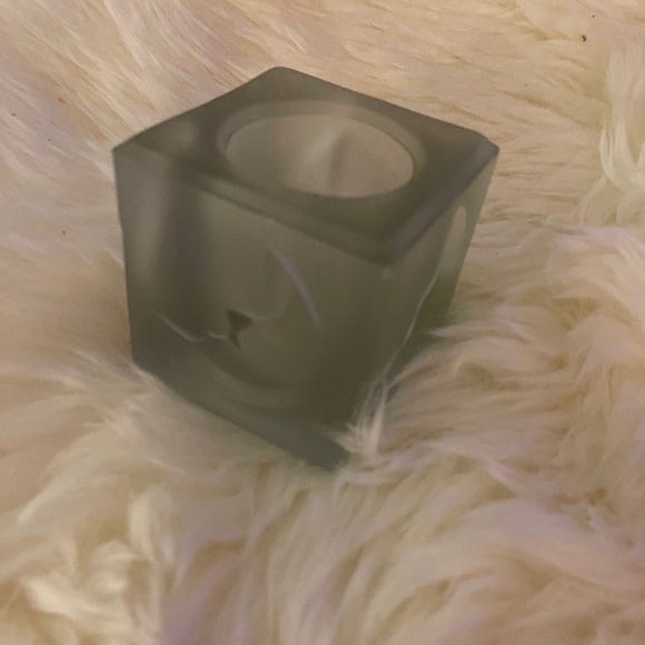 Glass moon candle holder - Picture 1 of 1